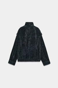 BLUSÃO DE CAMURÇA 100% COM BOLSOS - Azul