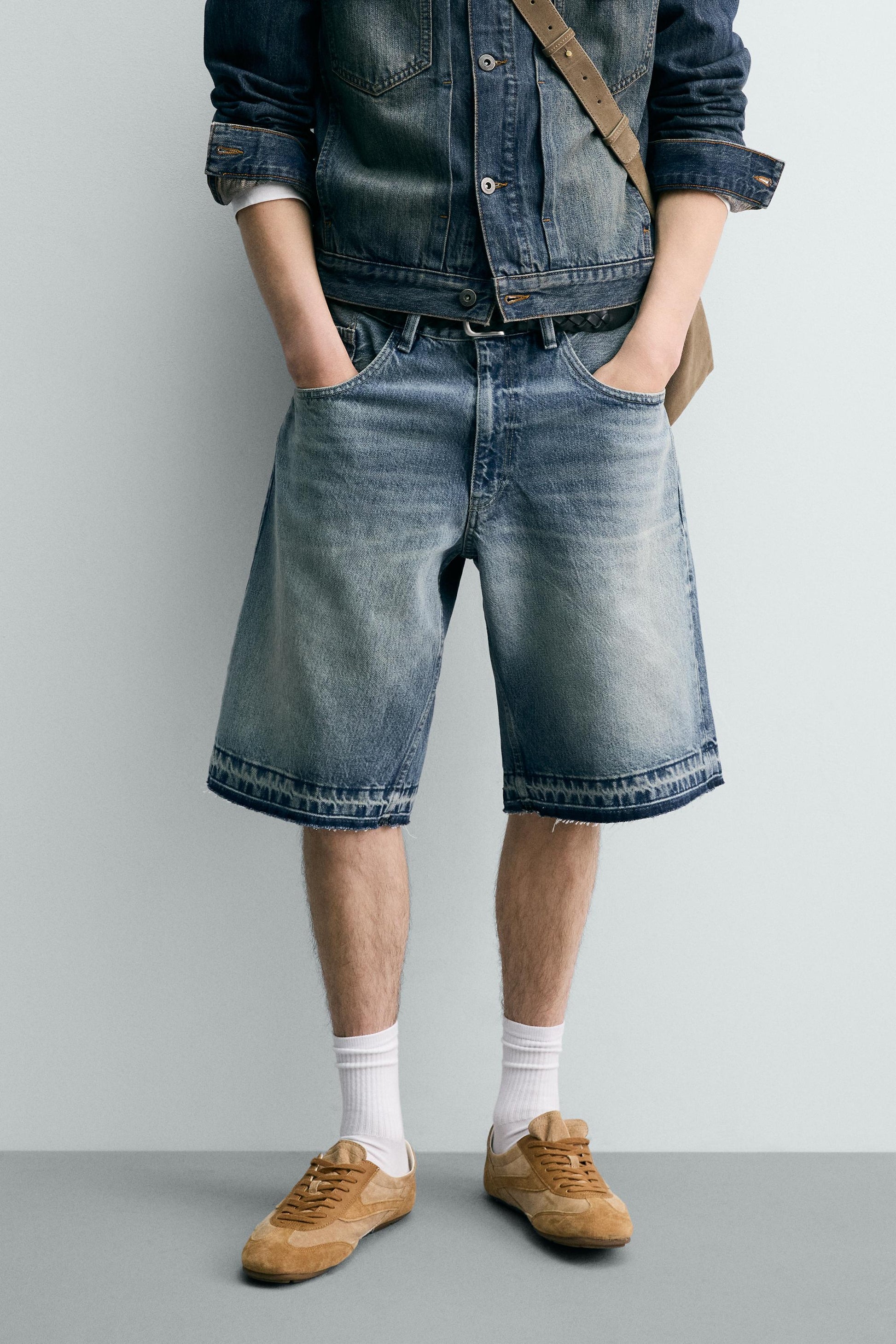 CALÇÕES BERMUDA DENIM RELAXED FIT