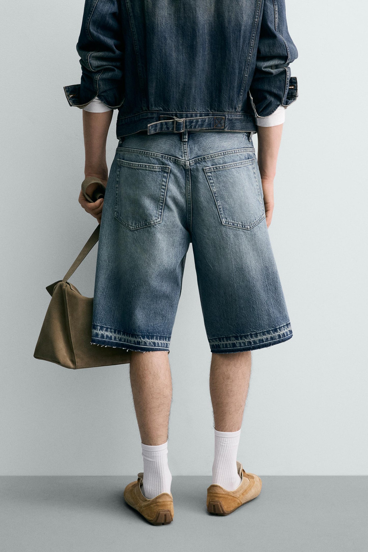 CALÇÕES BERMUDA DENIM RELAXED FIT