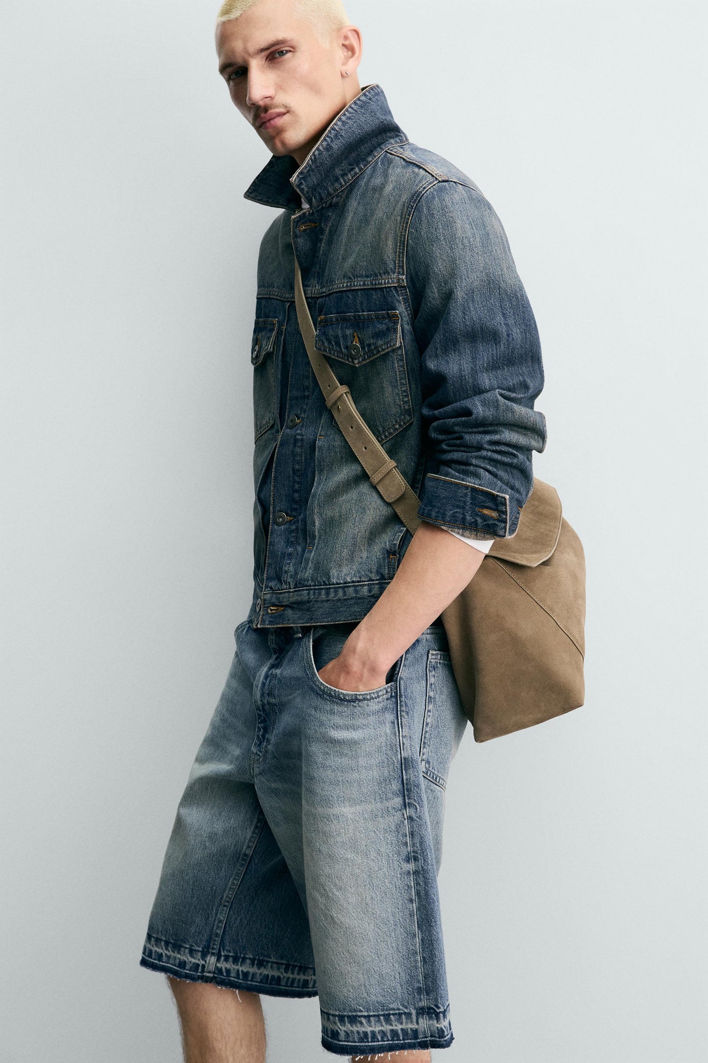 CALÇÕES BERMUDA DENIM RELAXED FIT
