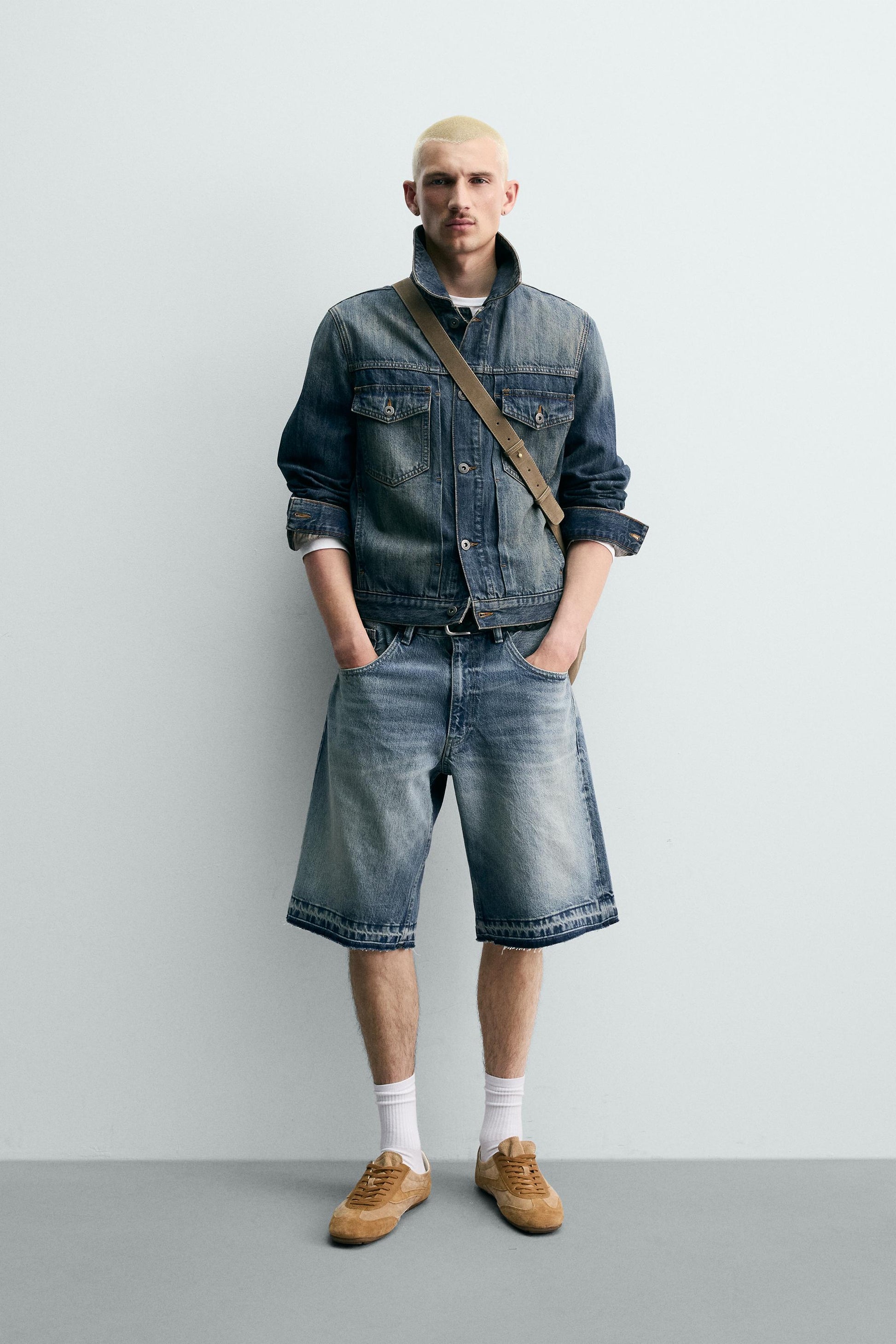 CALÇÕES BERMUDA DENIM RELAXED FIT