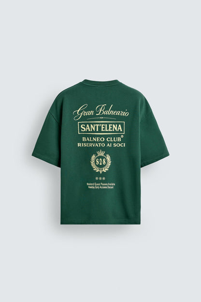 T-SHIRT COM MENSAGENS ESTAMPADAS EM CONTRASTE