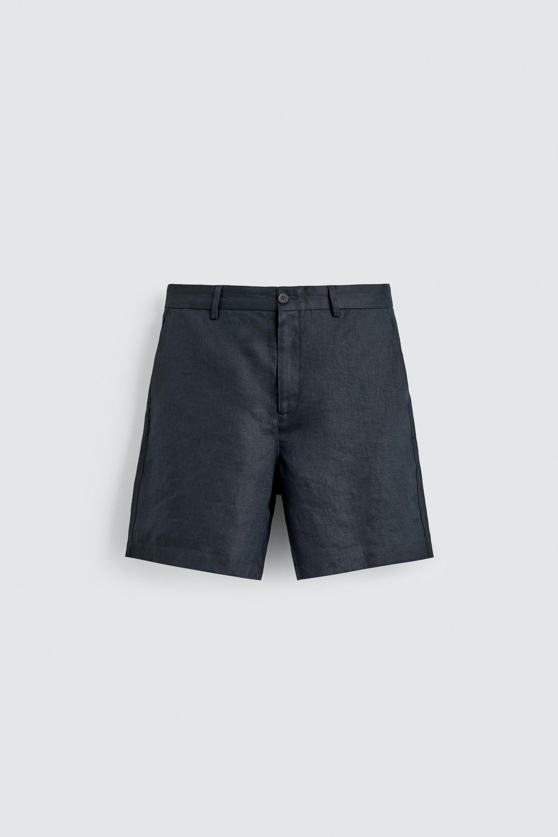 CALÇÕES BERMUDA REGULAR FIT 100% LINHO