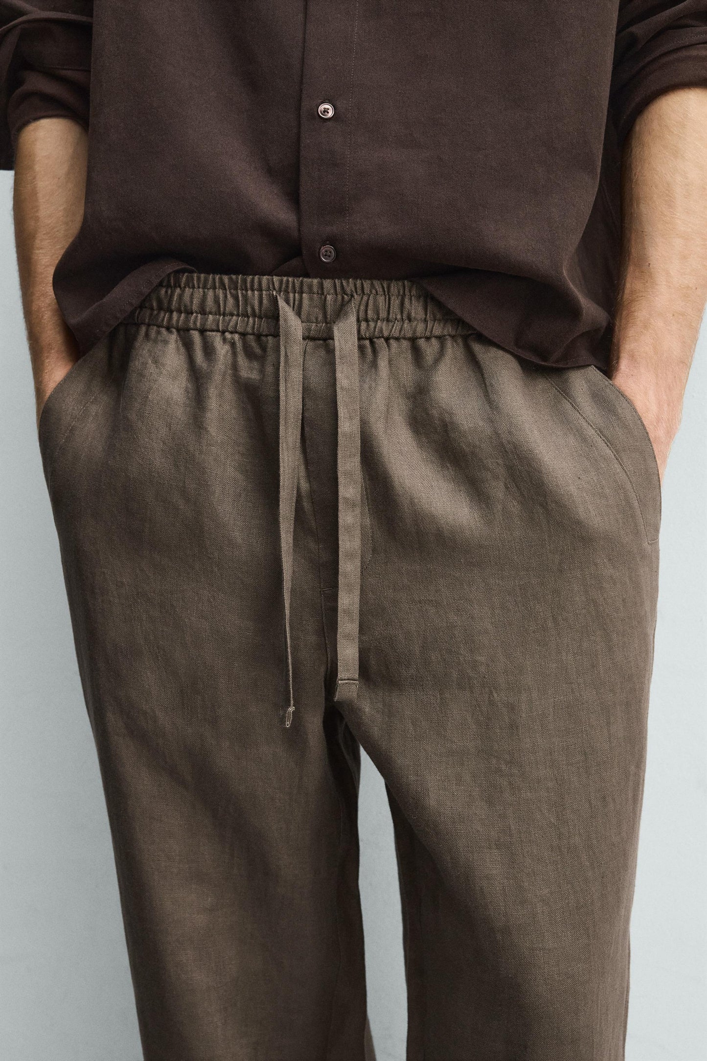 CALÇAS RELAXED FIT 100% LINHO