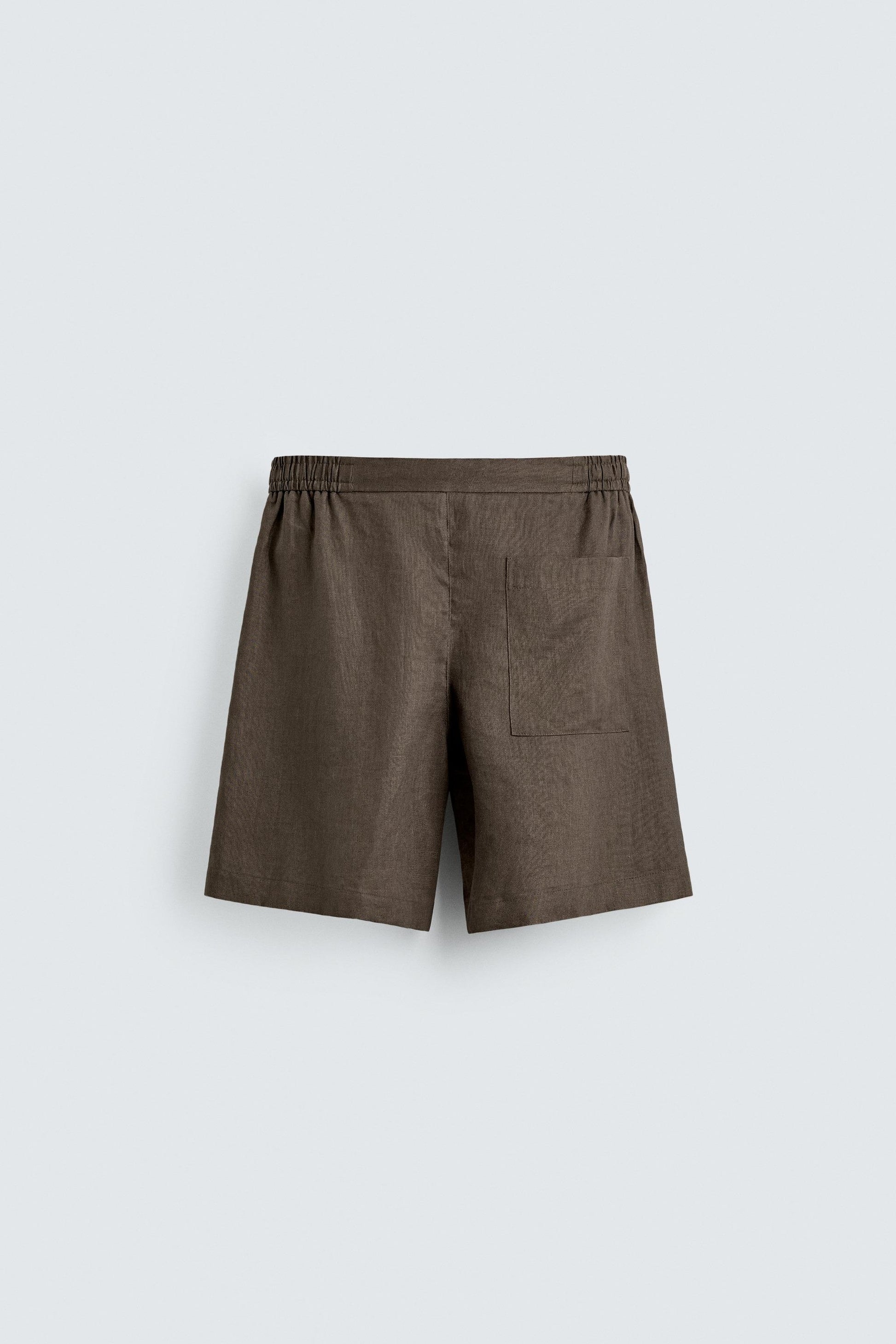 CALÇÕES BERMUDA RELAXED FIT 100% LINHO