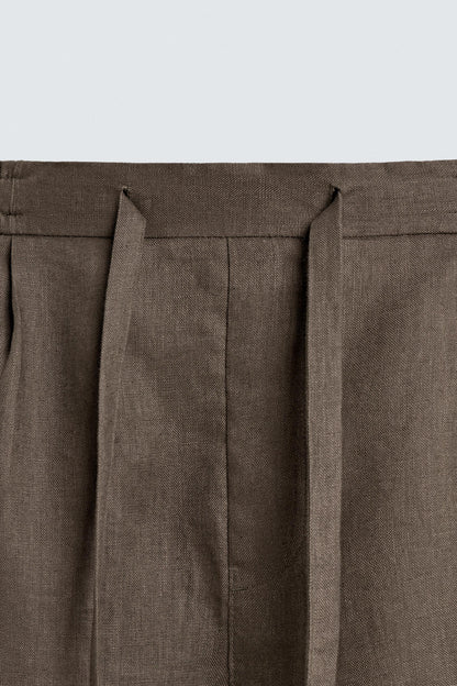 CALÇÕES BERMUDA RELAXED FIT 100% LINHO