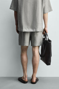 CALÇÕES BERMUDA RELAXED FIT 100% LINHO