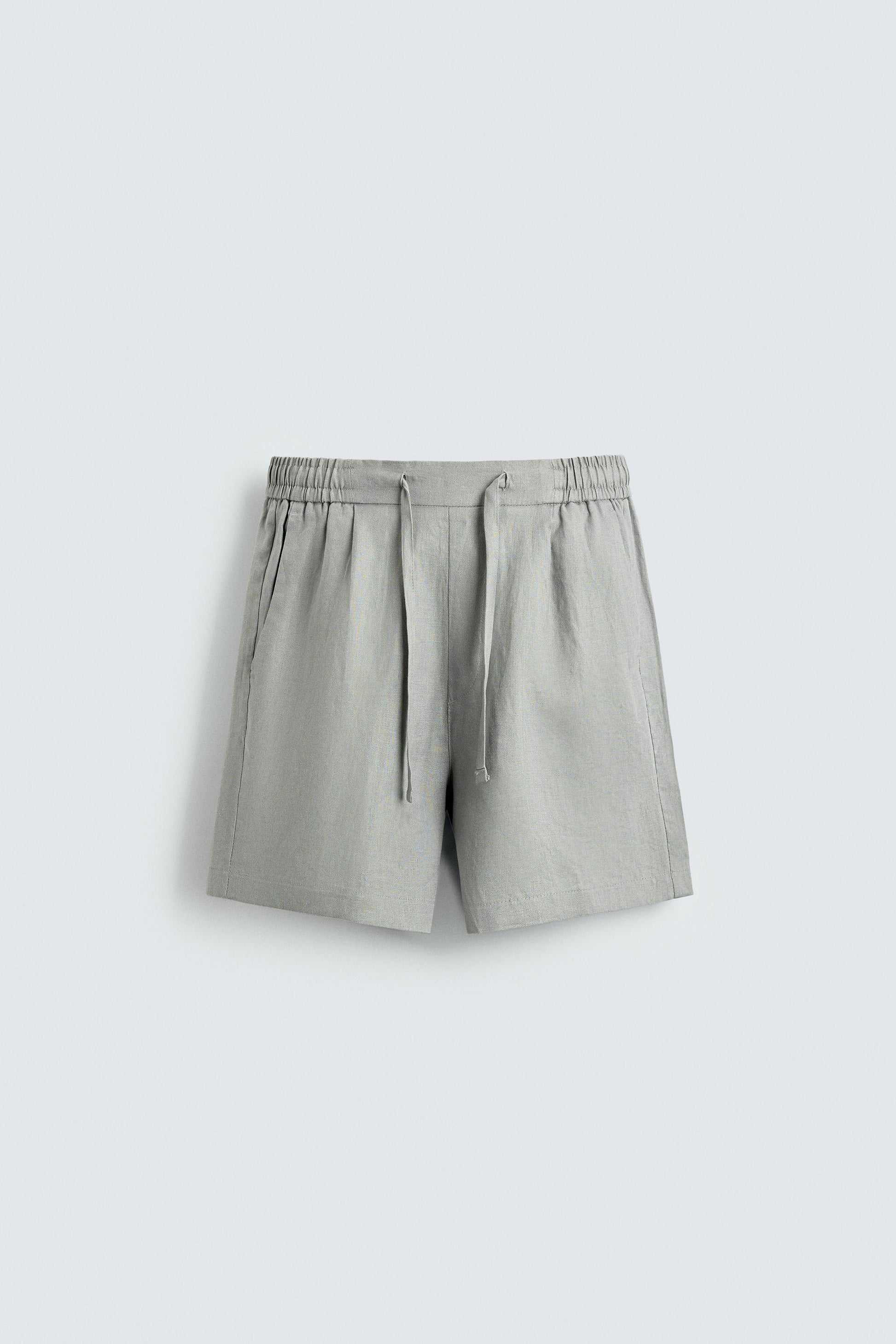 CALÇÕES BERMUDA RELAXED FIT 100% LINHO
