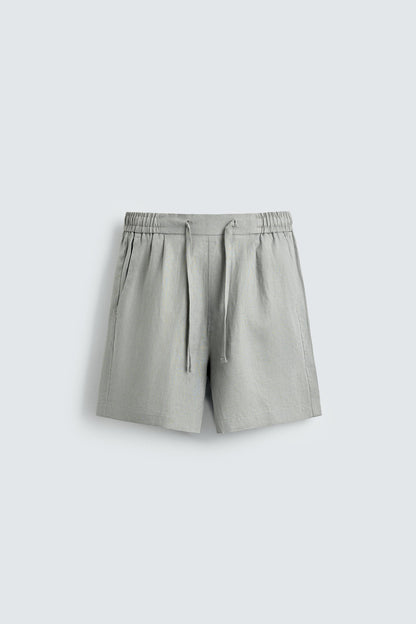 CALÇÕES BERMUDA RELAXED FIT 100% LINHO