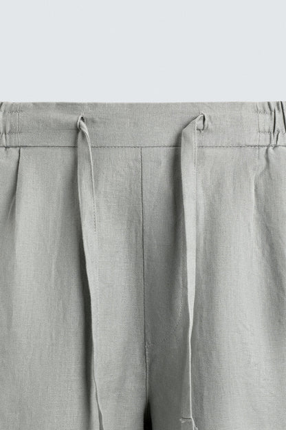 CALÇÕES BERMUDA RELAXED FIT 100% LINHO