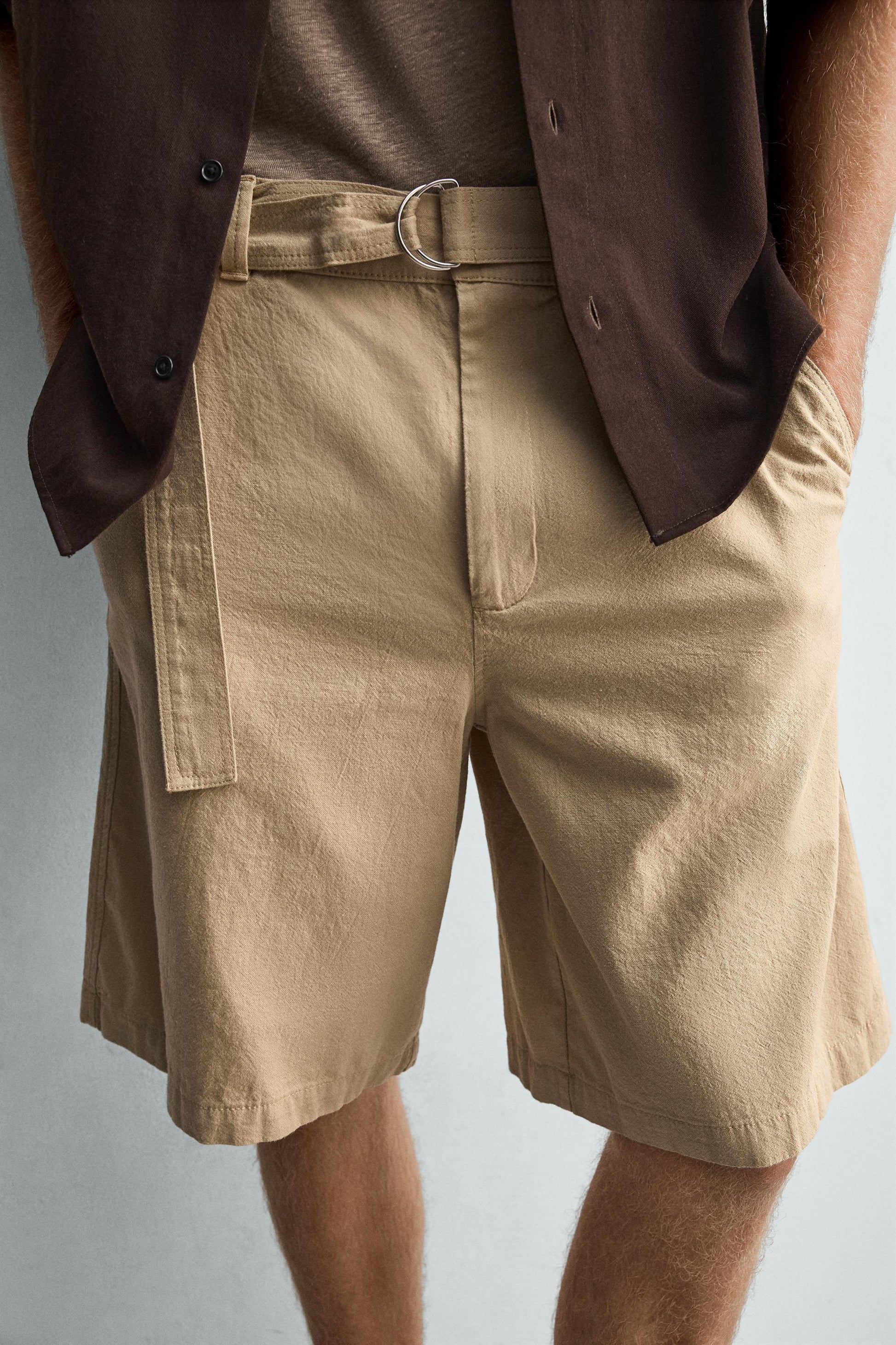 CALÇÕES BERMUDA RELAXED FIT COM CINTO