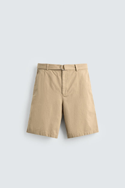 CALÇÕES BERMUDA RELAXED FIT COM CINTO