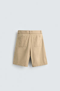 CALÇÕES BERMUDA RELAXED FIT COM CINTO