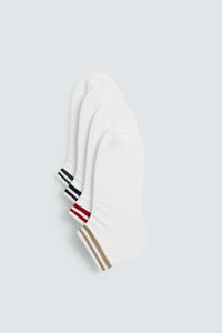 PACK DE 4 PARES DE MEIAS CURTAS COM FAIXAS
