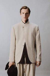 BLAZER DE LAPELA CRUZADA FATO RELAX FIT