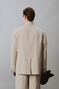 BLAZER DE LAPELA CRUZADA FATO RELAX FIT