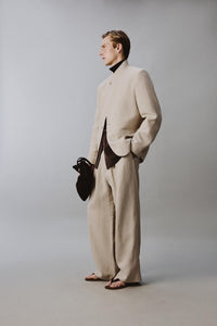 BLAZER DE LAPELA CRUZADA FATO RELAX FIT