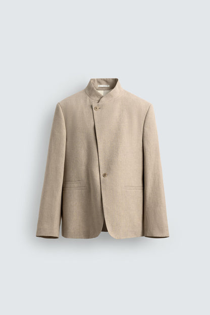BLAZER DE LAPELA CRUZADA FATO RELAX FIT