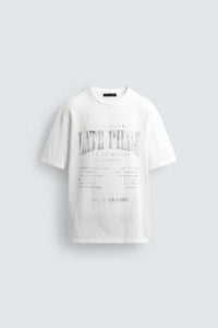T-SHIRT DE MALHA ESTAMPADA COM LAVAGEM