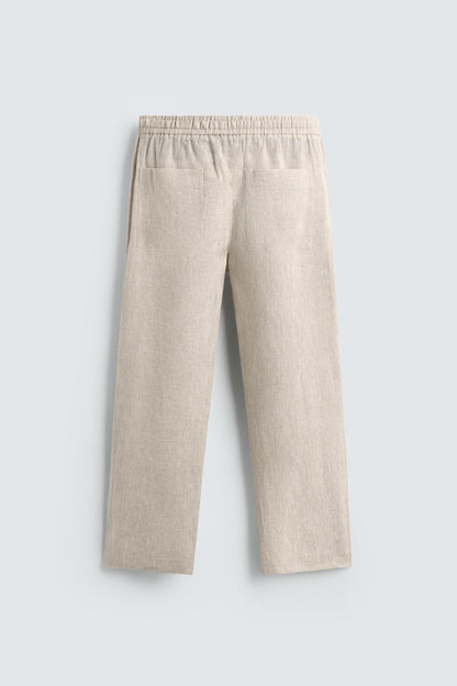 CALÇAS RELAXED FIT 100% LINHO