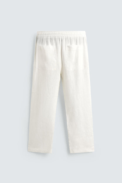 CALÇAS RELAXED FIT 100% LINHO