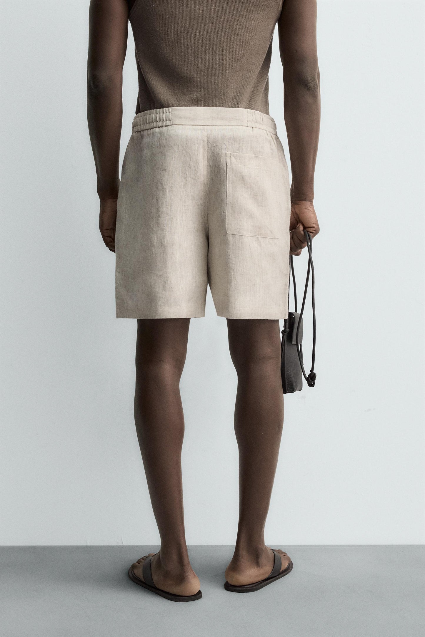 CALÇÕES BERMUDA RELAXED FIT 100% LINHO