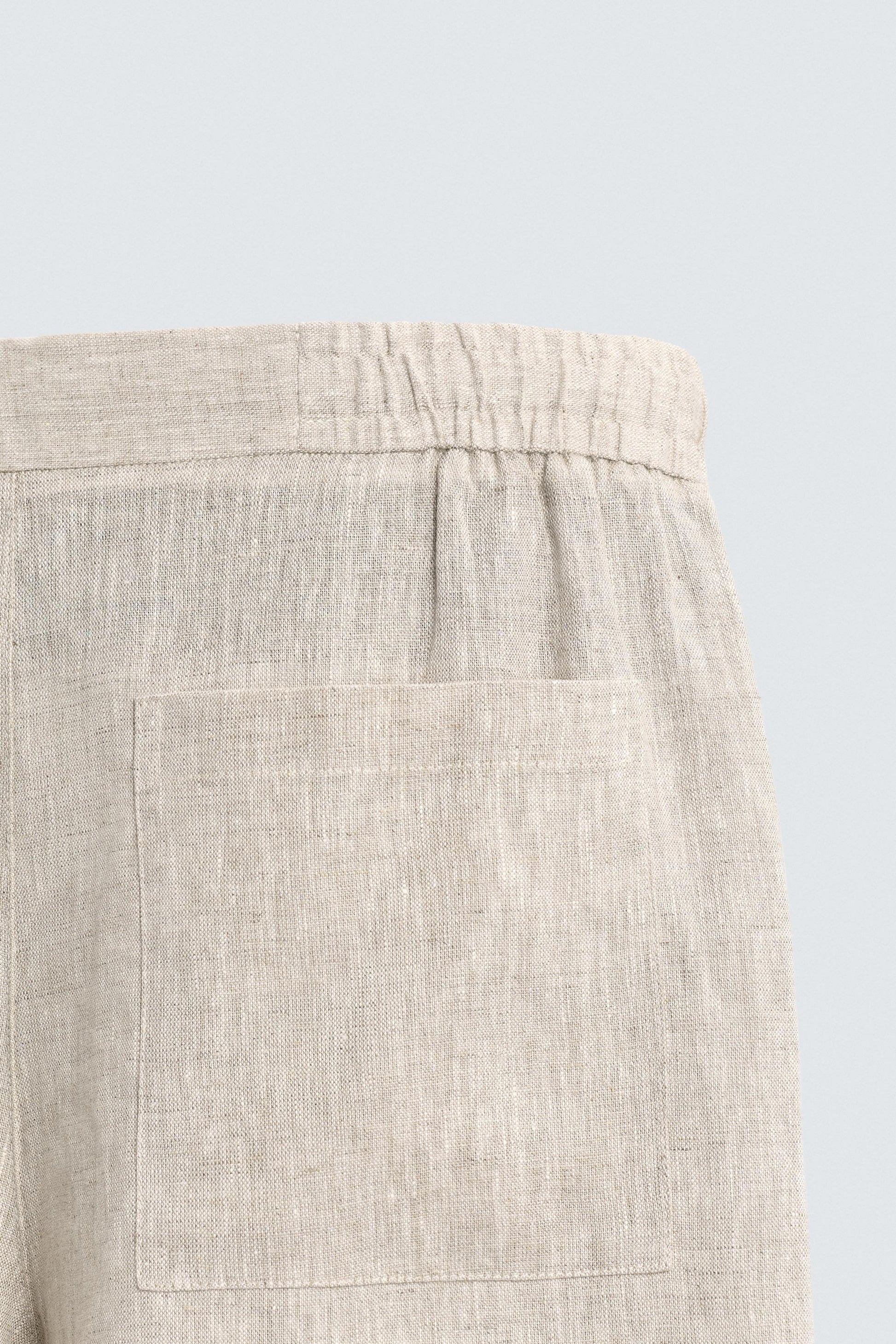 CALÇÕES BERMUDA RELAXED FIT 100% LINHO