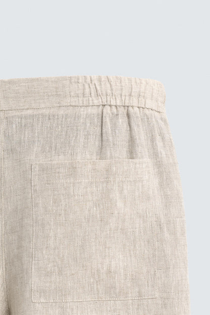 CALÇÕES BERMUDA RELAXED FIT 100% LINHO