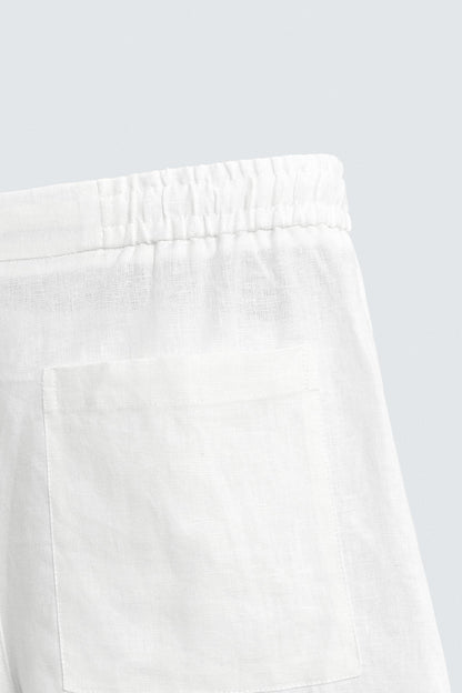 CALÇÕES BERMUDA RELAXED FIT 100% LINHO