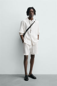 CALÇÕES BERMUDA RELAXED FIT 100% LINHO