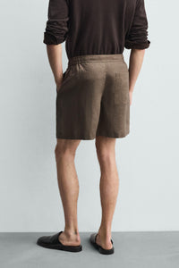 CALÇÕES BERMUDA RELAXED FIT 100% LINHO