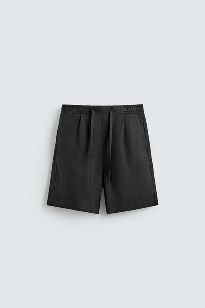 CALÇÕES BERMUDA RELAXED FIT 100% LINHO