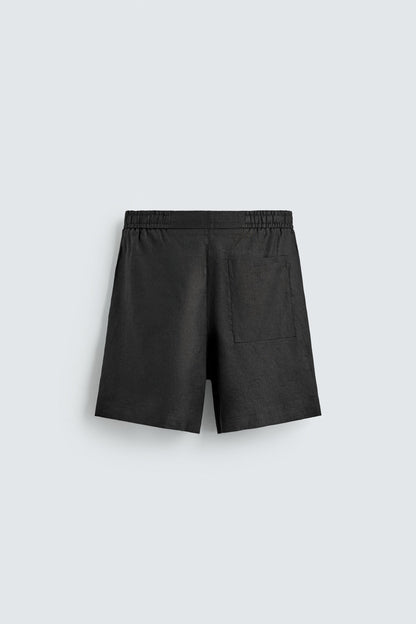 CALÇÕES BERMUDA RELAXED FIT 100% LINHO
