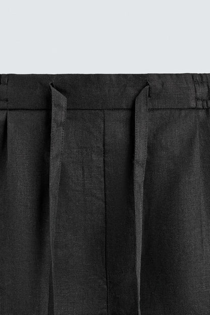 CALÇÕES BERMUDA RELAXED FIT 100% LINHO