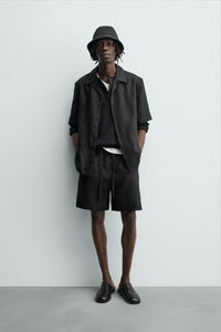 CALÇÕES BERMUDA RELAXED FIT 100% LINHO