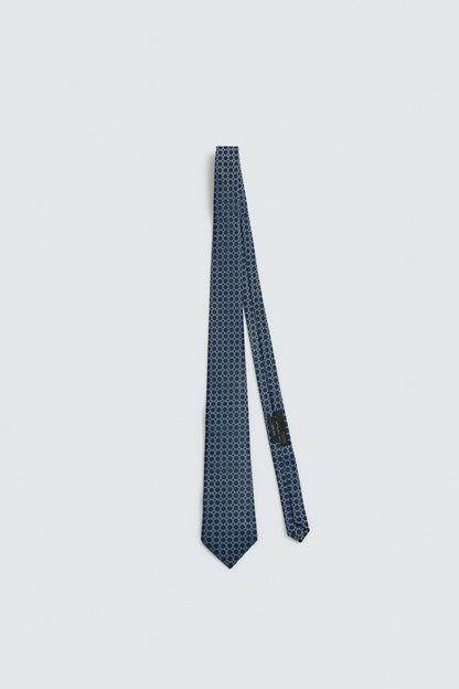 GRAVATA 100% SEDA JACQUARD GEOMÉTRICO