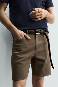 CALÇÕES BERMUDA DENIM REGULAR FIT
