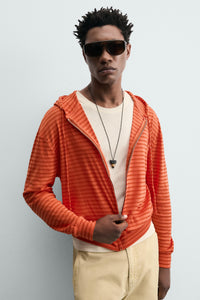 SWEATSHIRT COM CAPUZ E RISCAS