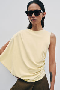 TOP ASSIMÉTRICO DRAPEADO - Amarelo