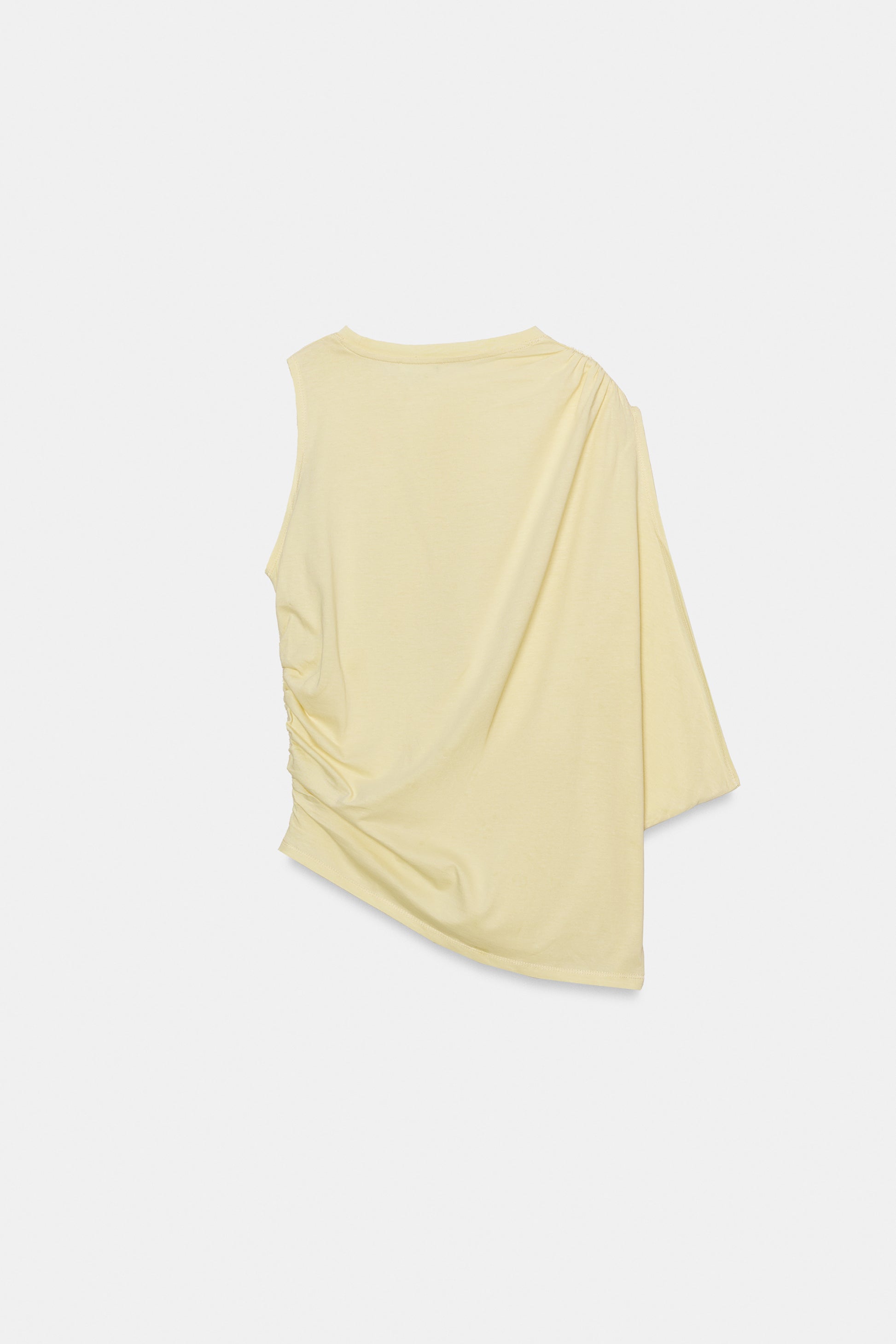 TOP ASSIMÉTRICO DRAPEADO - Amarelo
