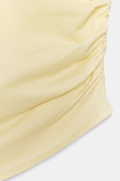TOP ASSIMÉTRICO DRAPEADO - Amarelo