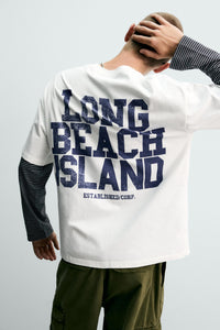 T-SHIRT RELAX FIT COM ESTAMPADOS EFEITO LAVADO