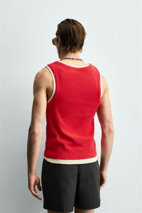 T-SHIRT TANK COM NERVURAS DUPLAS