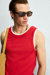 T-SHIRT TANK COM NERVURAS DUPLAS