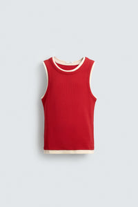 T-SHIRT TANK COM NERVURAS DUPLAS