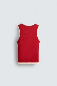 T-SHIRT TANK COM NERVURAS DUPLAS