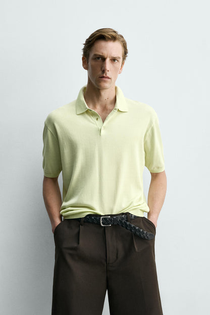 POLO DE MALHA LEVE DE ALGODÃO