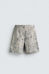 CALÇÕES BERMUDA BAGGY FIT COM ESTAMPADO PAISLEY