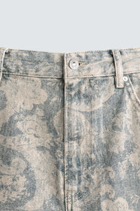 CALÇÕES BERMUDA BAGGY FIT COM ESTAMPADO PAISLEY