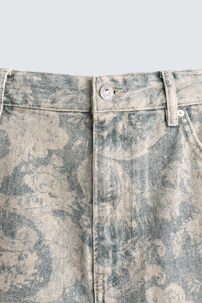 CALÇÕES BERMUDA BAGGY FIT COM ESTAMPADO PAISLEY